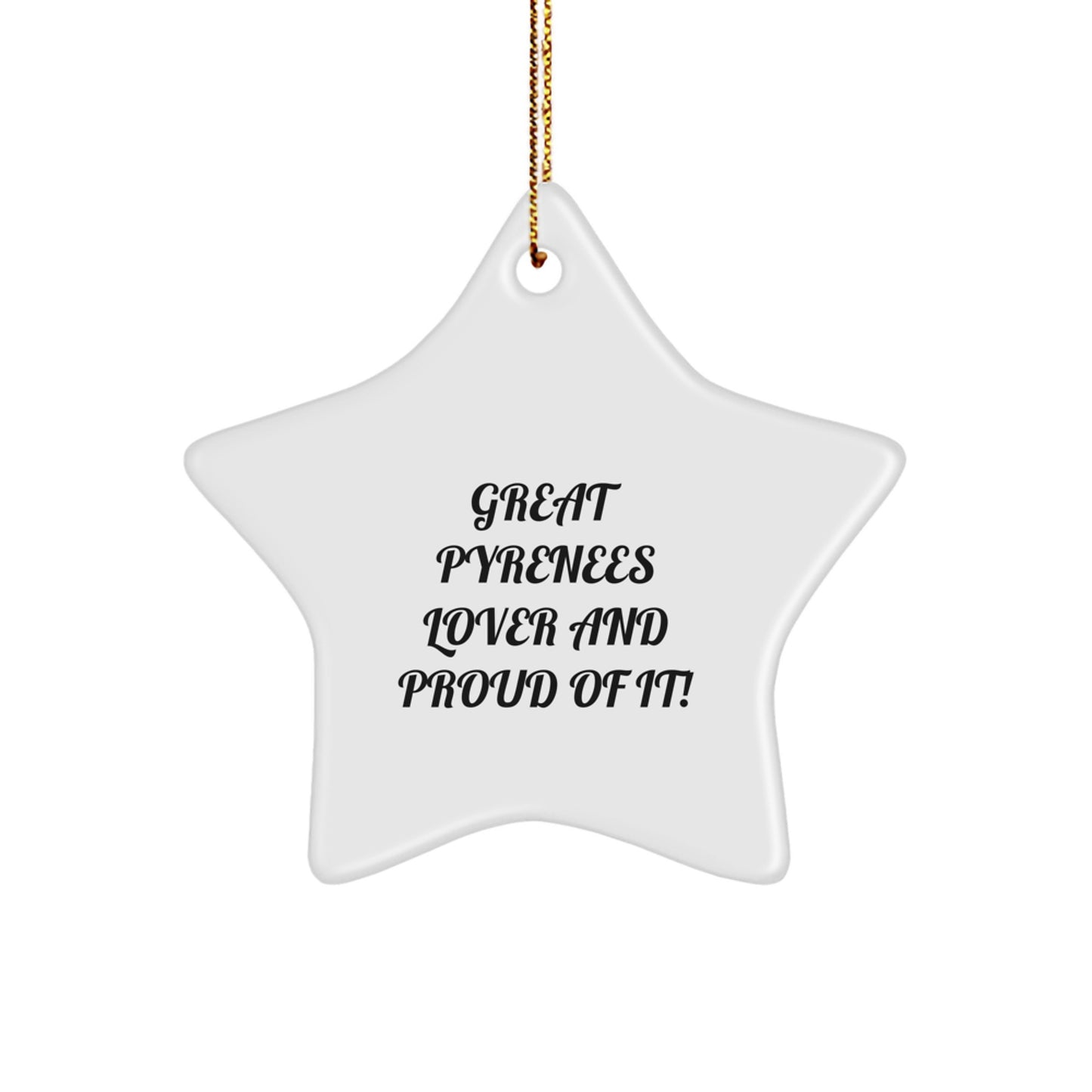 Great Pyrenees Dog Lover Gifts from Family, Unique Star Ornament for Christmas - Image 1