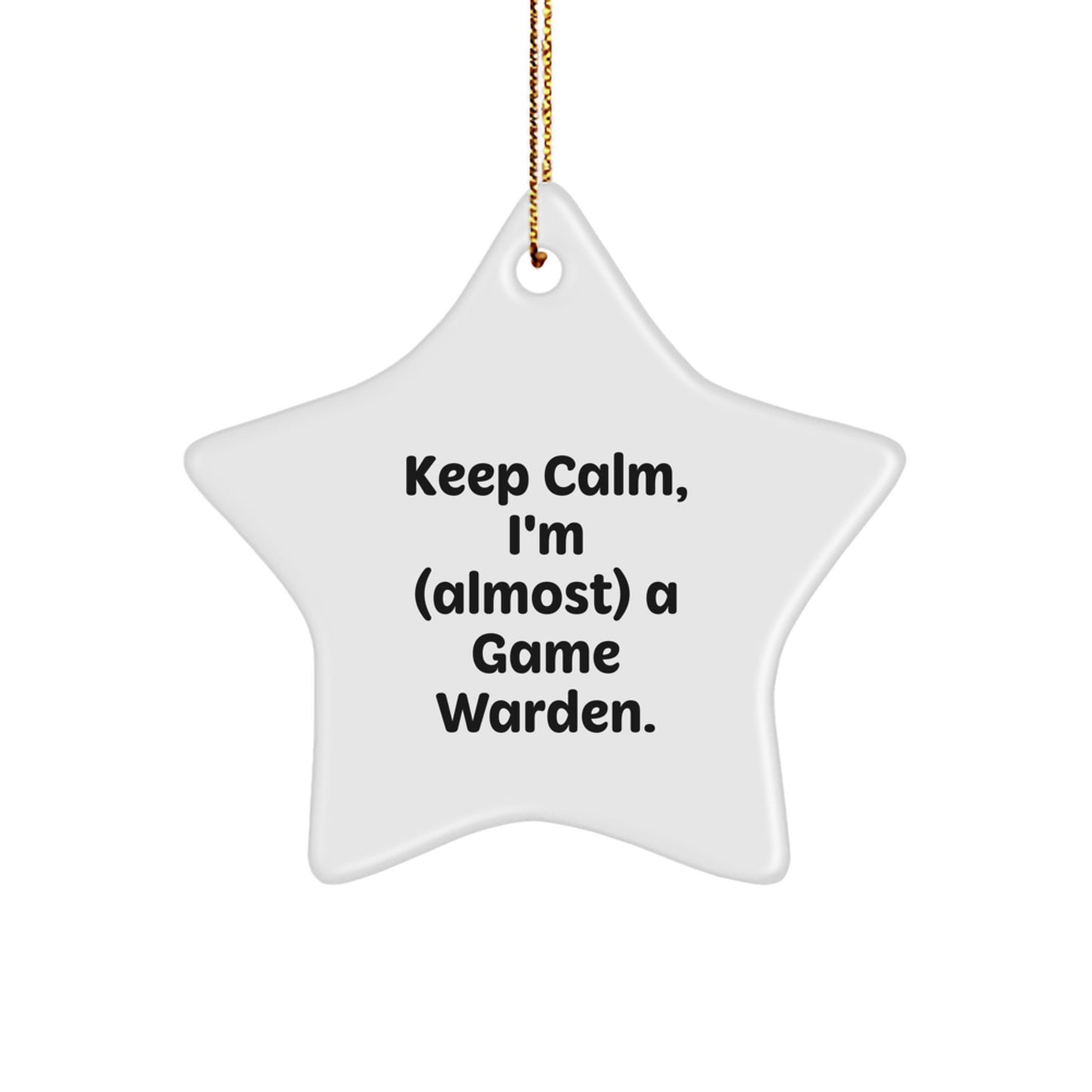 Game Warden Gifts, Funny Quote Star Ornament, Christmas Decorations for Men, Gifts from Friends, Gifts for Game Wardens - Image 1