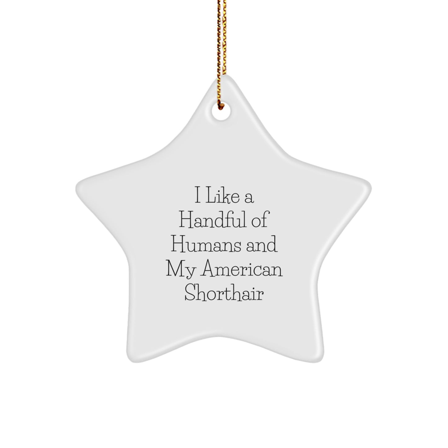 American Shorthair Cat Lovers' Delight, Funny Star Ornament, Gifts from Friends, for Christmas Unique - Image 1