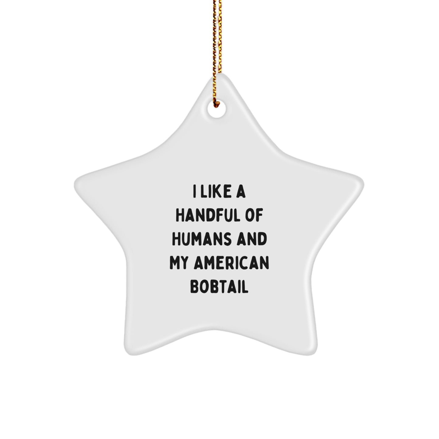 American Bobtail Cat Lovers' Star Ornament, Gifts from Family, Friends for Christmas - Image 1