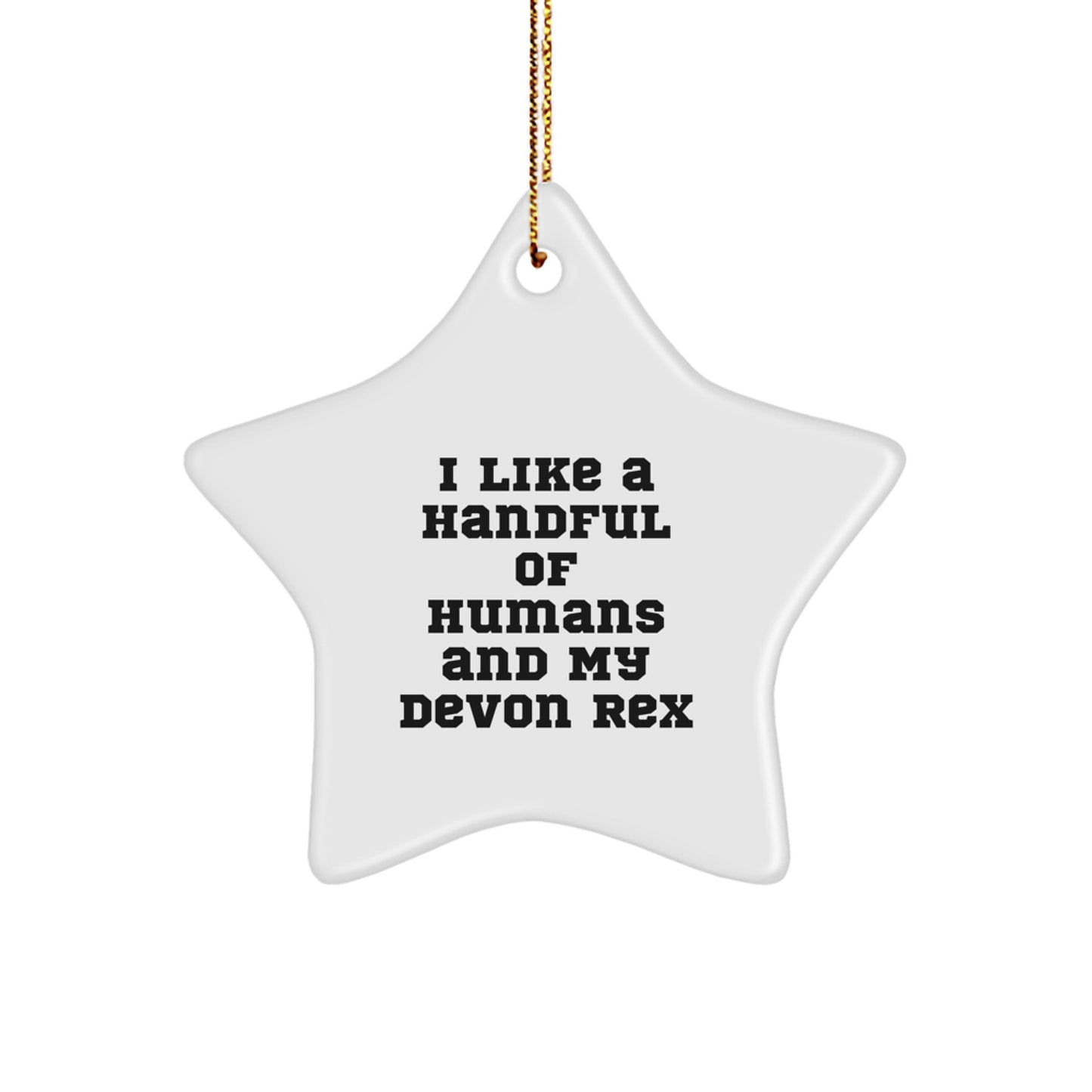 Devon Rex Cat Lovers Star Ornament Gifts from Friends for Christmas - Image 1