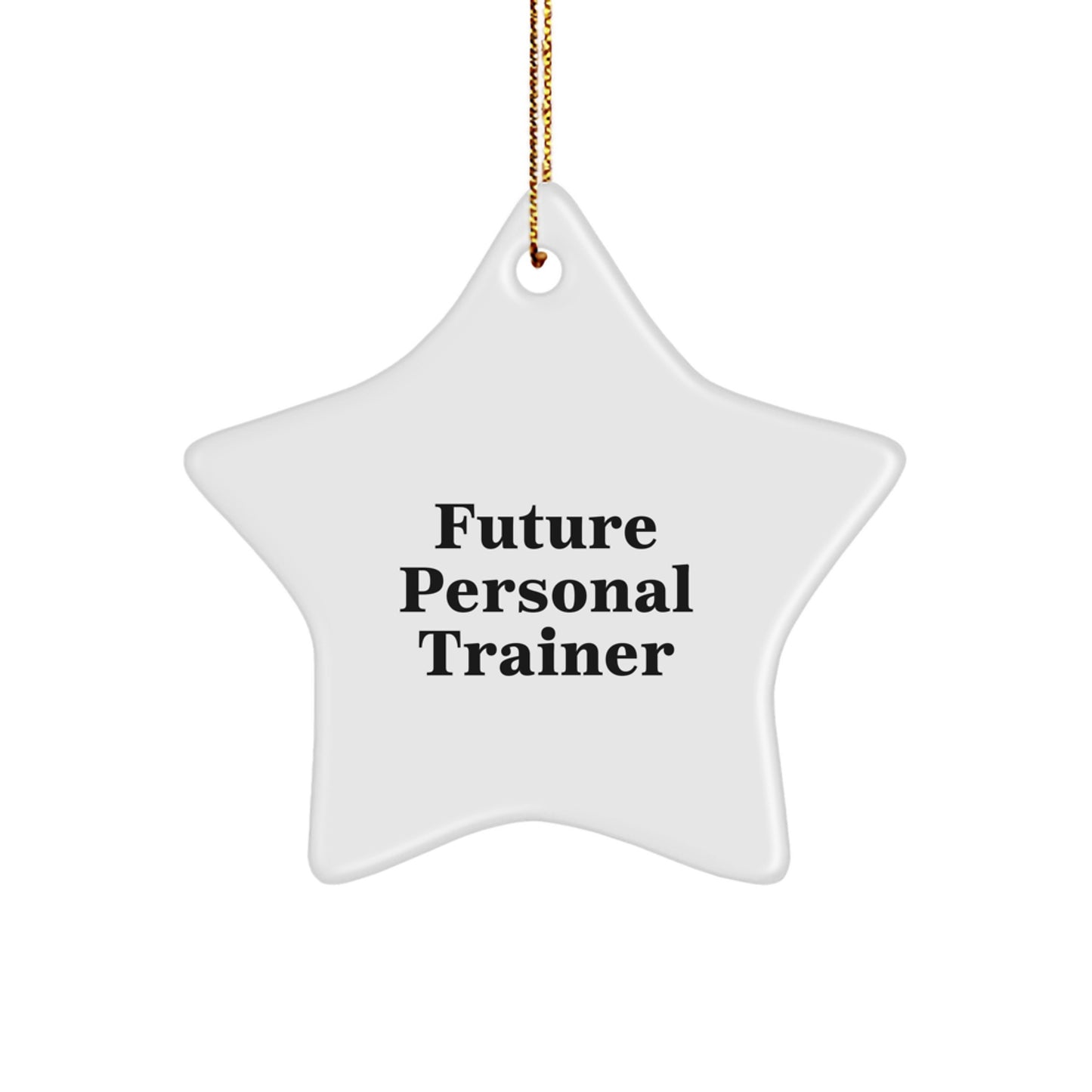 Funny Future Personal Trainer Star Ornament Gifts from Friends to Personal Trainers for Christmas - Image 1