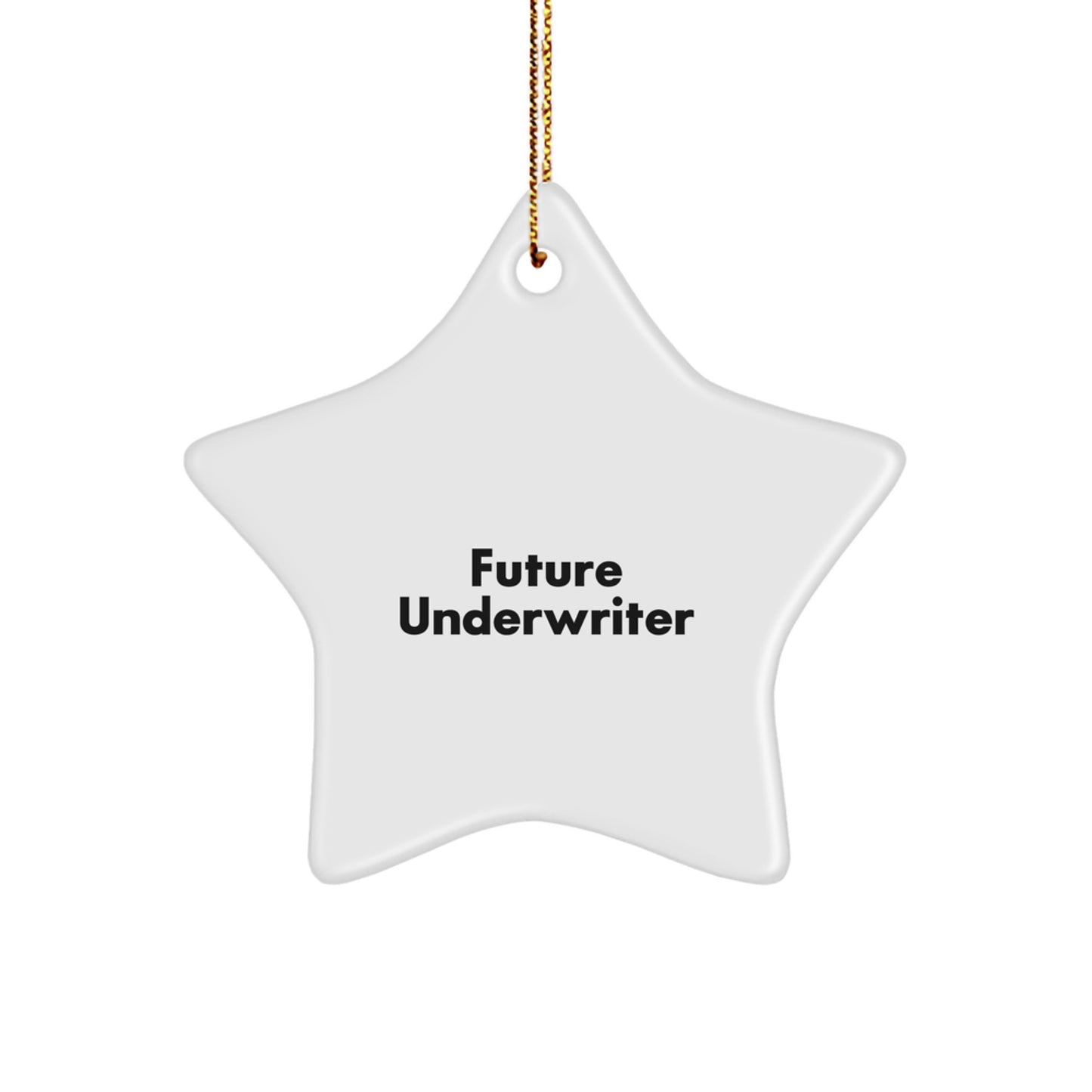 Funny Future Underwriter Quotes Star Ornament Gifts from Friends for Underwriter, Christmas Unique Gifts - Image 1