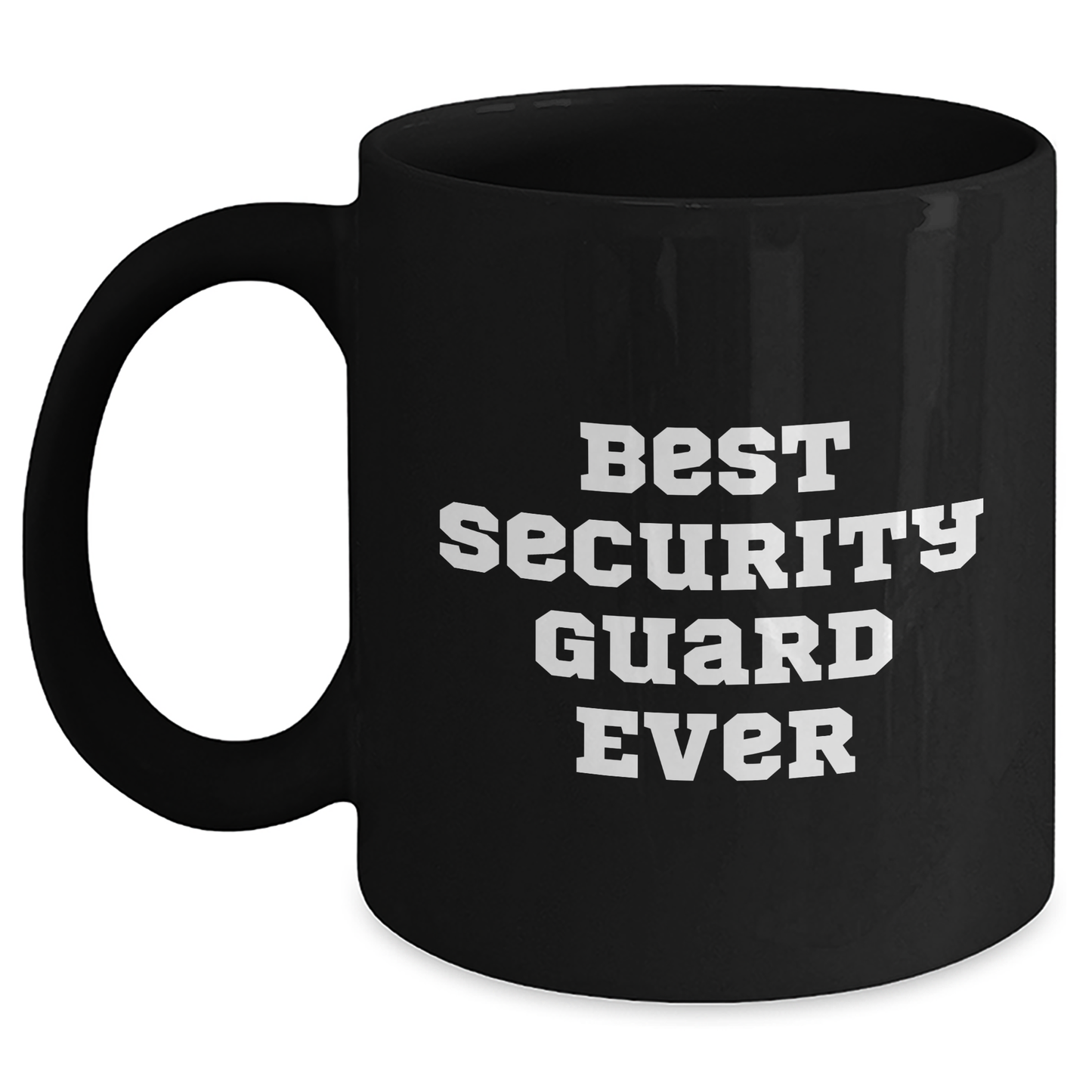 Funny Security Guard Gifts from Friends Best Security Guard Ever Black Coffee Mug for Graduation - Main