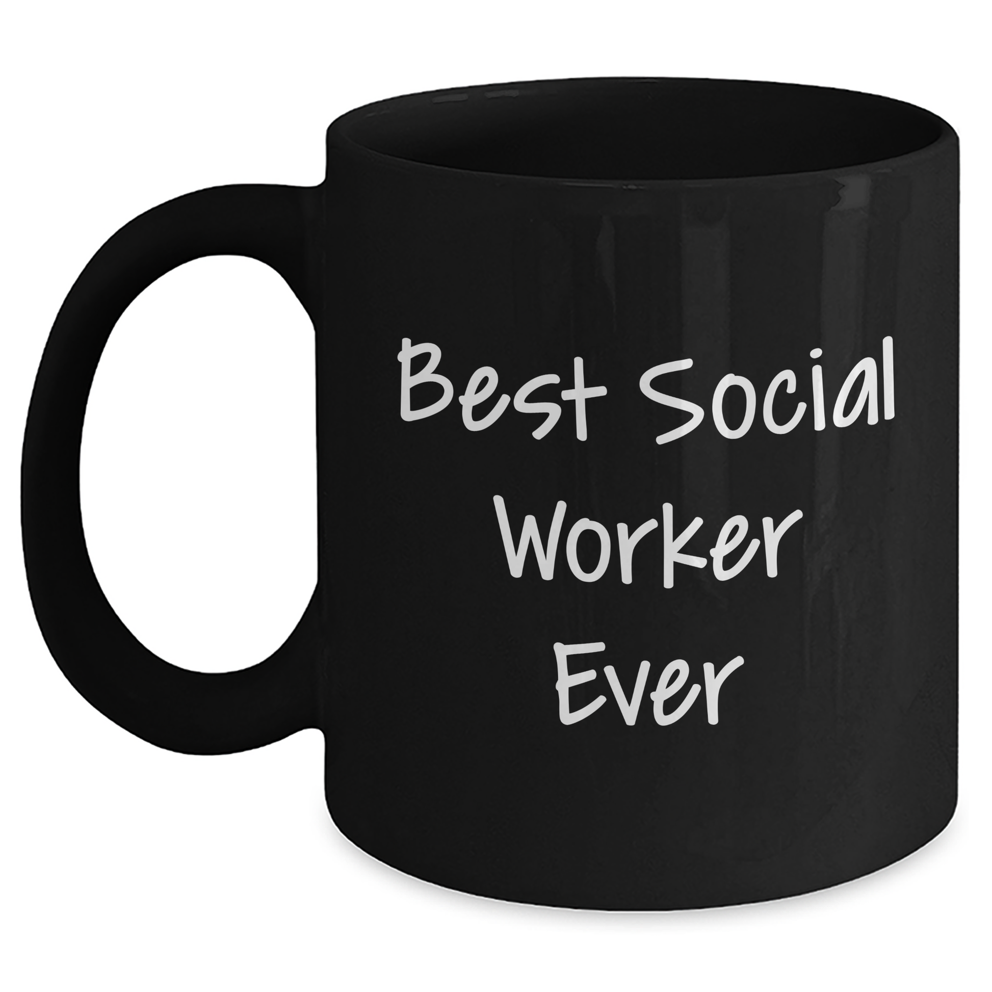 Funny Social Worker Quotes Gifts for Men from Friends Black Coffee Mug, Best Social Worker Ever, Father's Day Unique Gifts - Main
