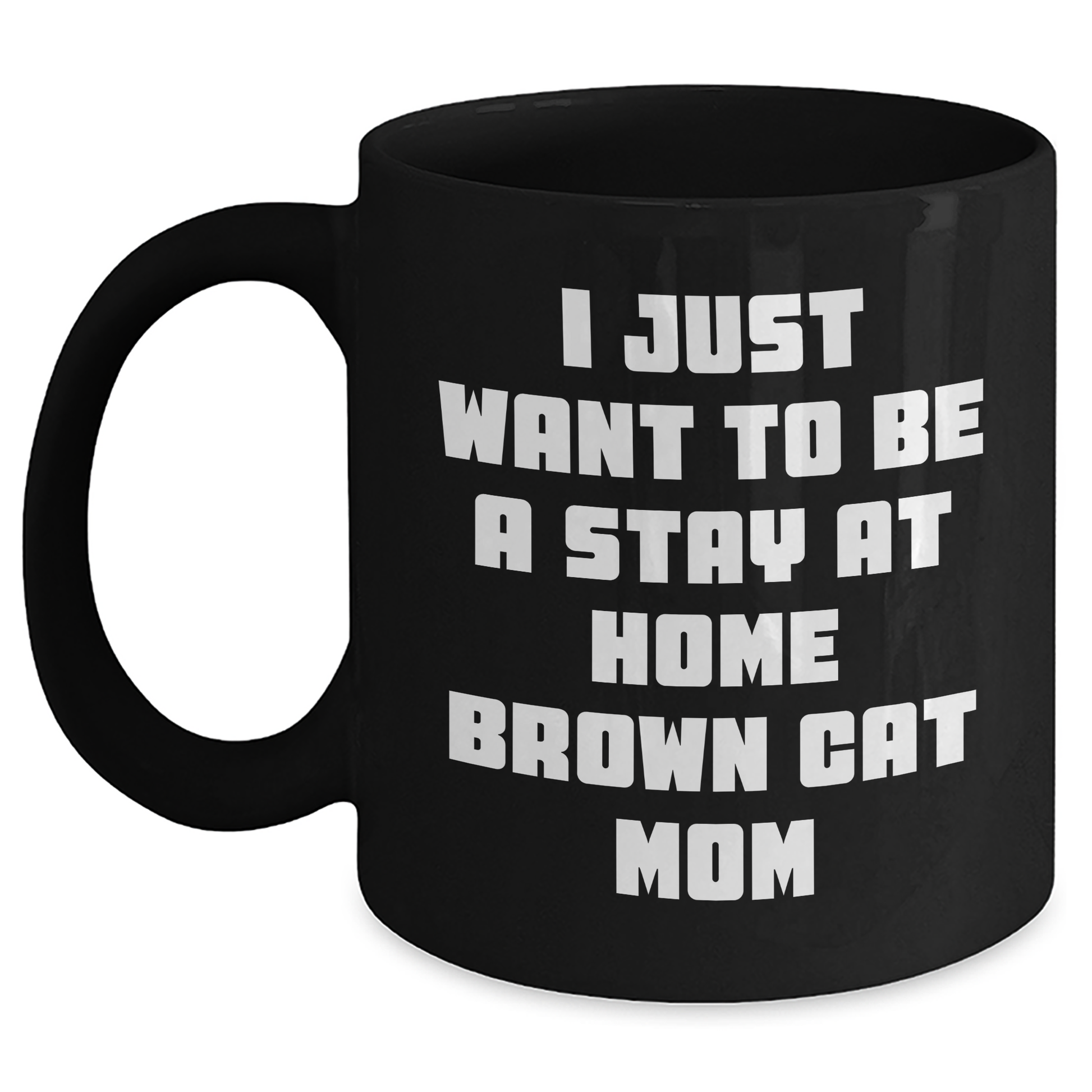 Funny Brown Cat Mom Graduation Gift Ideas for Her from Family, Friends, and Coworkers - Brown Cat Lover Mug - Main