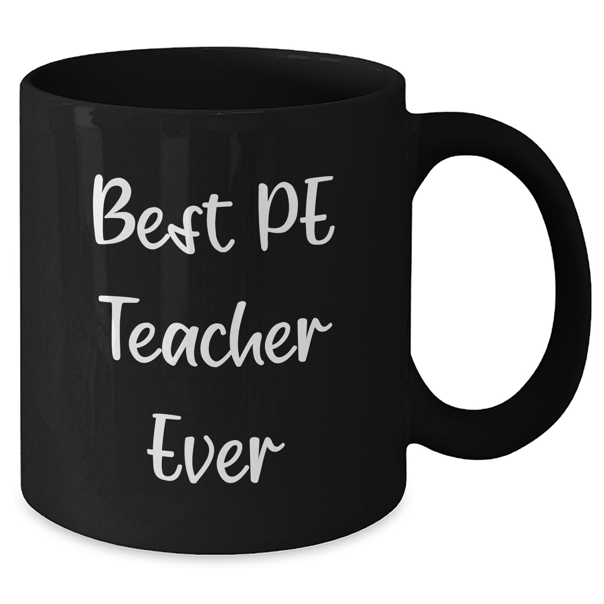 Funny PE Teacher Gifts from Men for Best PE Teacher Ever Black Coffee Mug, Perfect for Father's Day - Additional