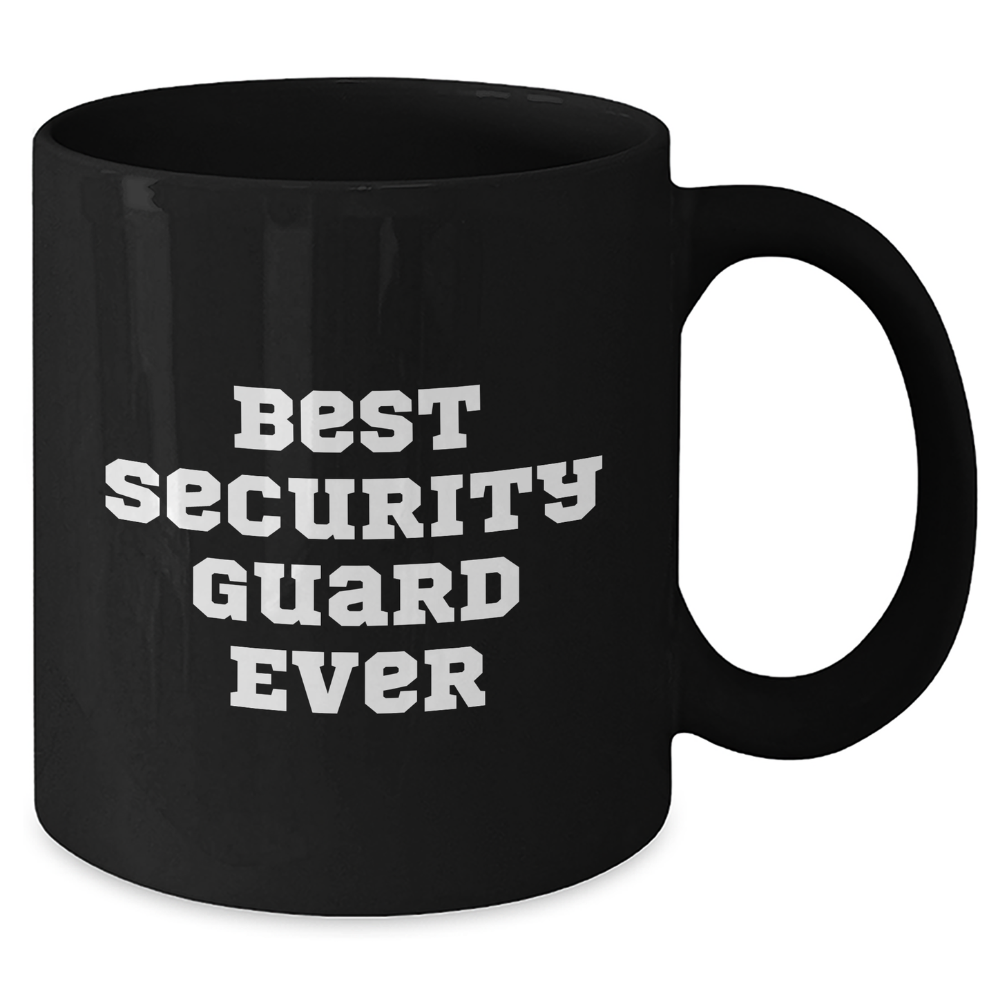 Funny Security Guard Gifts from Friends Best Security Guard Ever Black Coffee Mug for Graduation - Additional