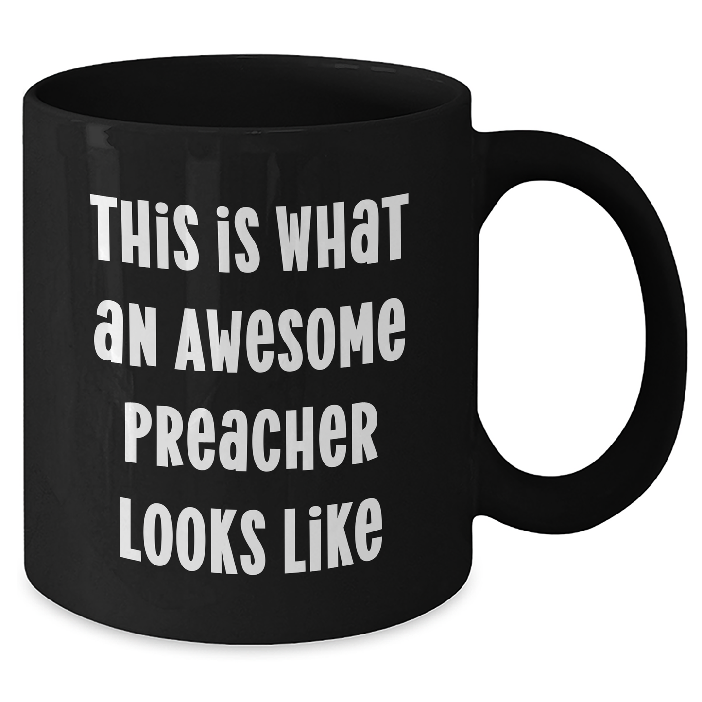 Preacher Funny Gifts from Men, Unique Black Coffee Mugs for Preacher, 'This Is What An Awesome Preacher Looks Like' on Father's Day - Additional