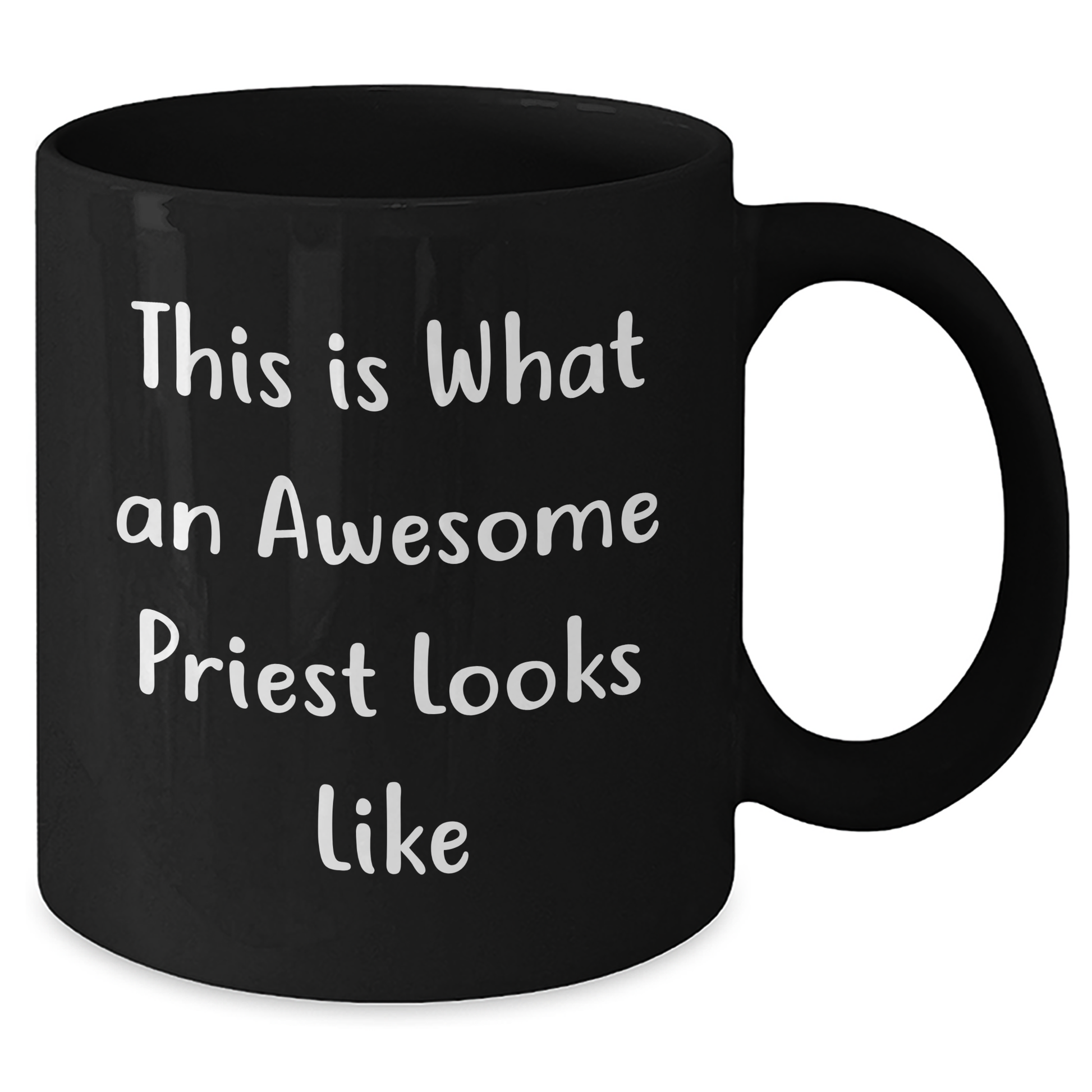 Funny Priest Gifts - This Is What An Awesome Priest Looks Like Black Coffee Mug for Father's Day Unique Gifts from Men - Additional