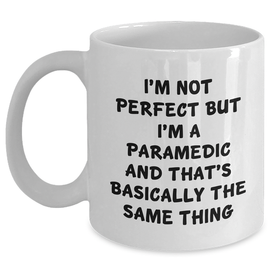 Funny Rescue Worker Gifts from Men for Rescue Worker - I'm Not Perfect White Coffee Mug, Father's Day Unique Gifts - Main