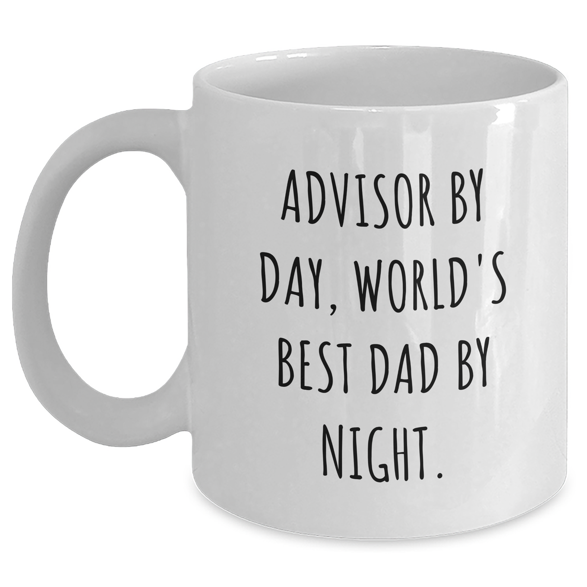 Funny Advisors Gifts - World's Best Dad Mug, White Coffee Mug, Father's Day Unique Gifts from Men, Gifts for Advisors - Main