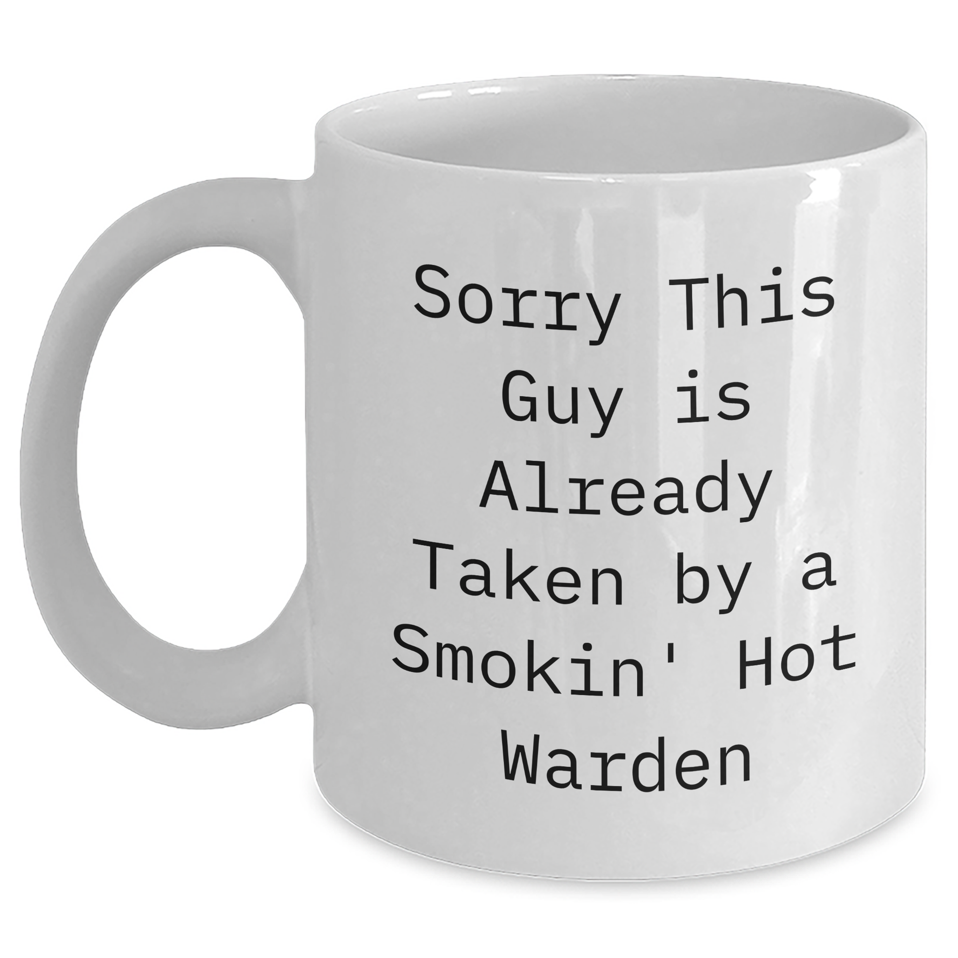 Warden's Favorite White Coffee Mug, Funny Quotes for Dad's Special Day, Gifts from Friends for Warden, 11oz or 15oz Capacity, Microwave and Dishwasher Safe - Main