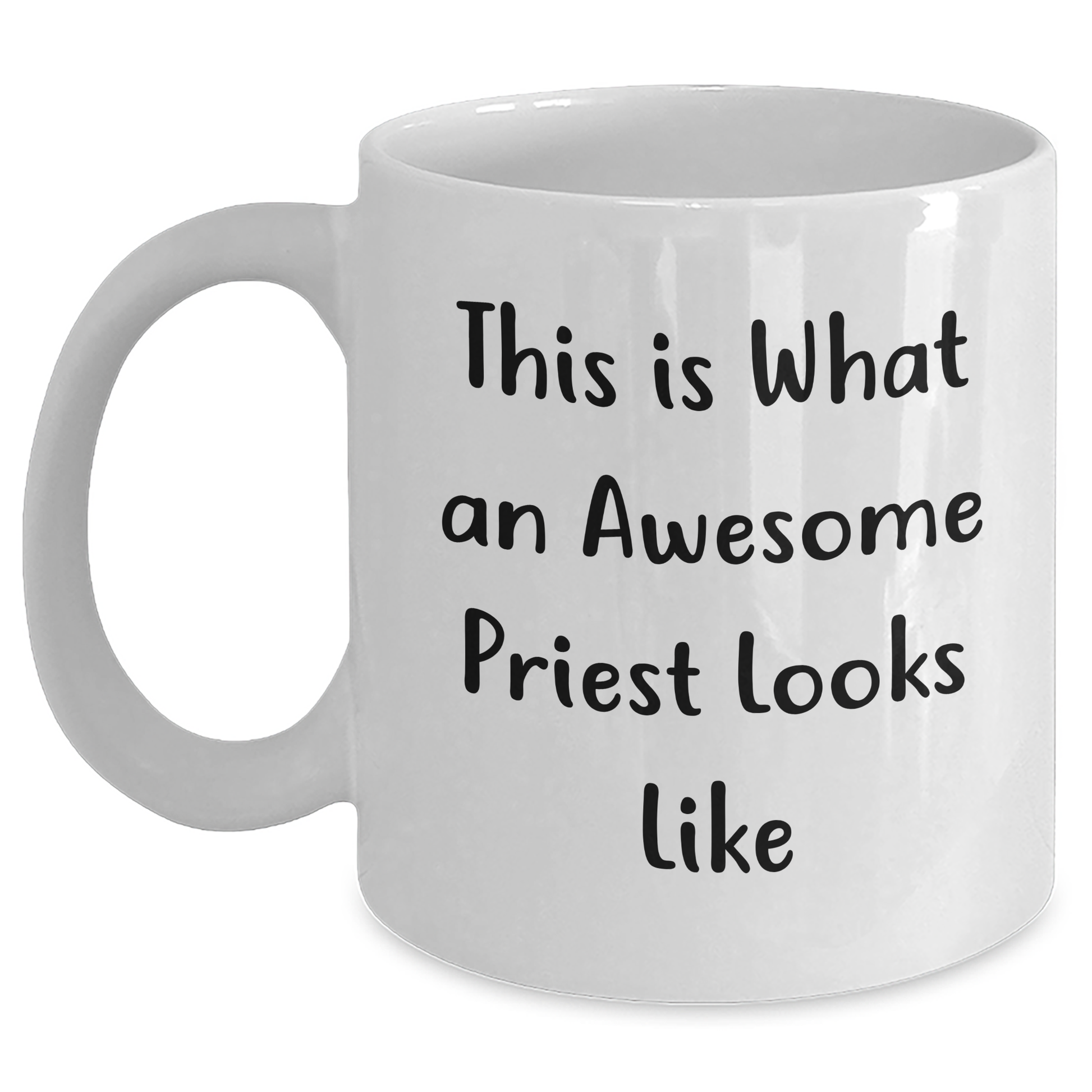 Funny Priest Gifts from Friends - This Is What An Awesome Priest Looks Like White Coffee Mug, Father's Day Unique Gifts for Men - Main