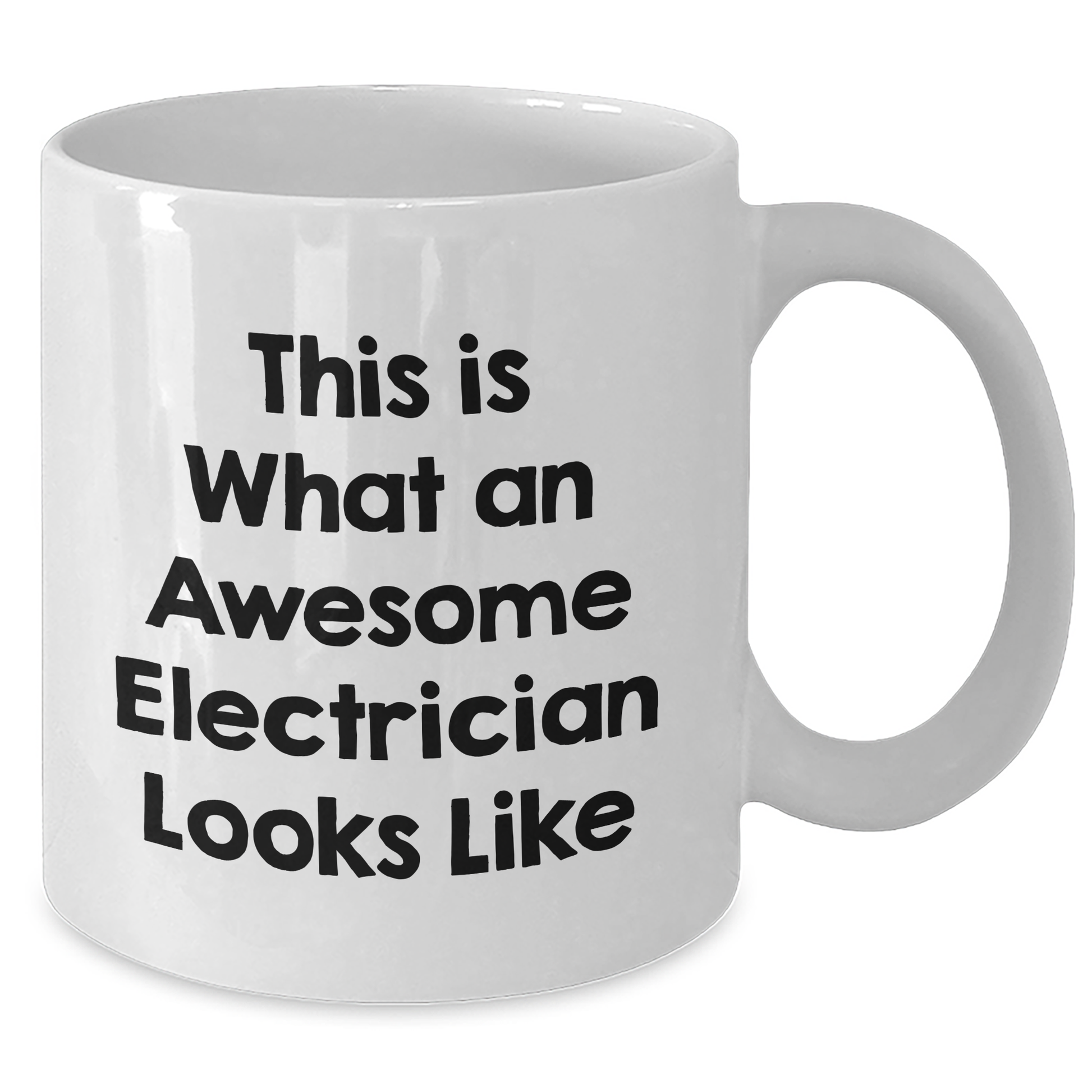 Electrician Gifts from Friends, Funny White Coffee Mug for Electrician, Graduation Unique Gifts, This Is What An Awesome Electrician Looks Like - Additional
