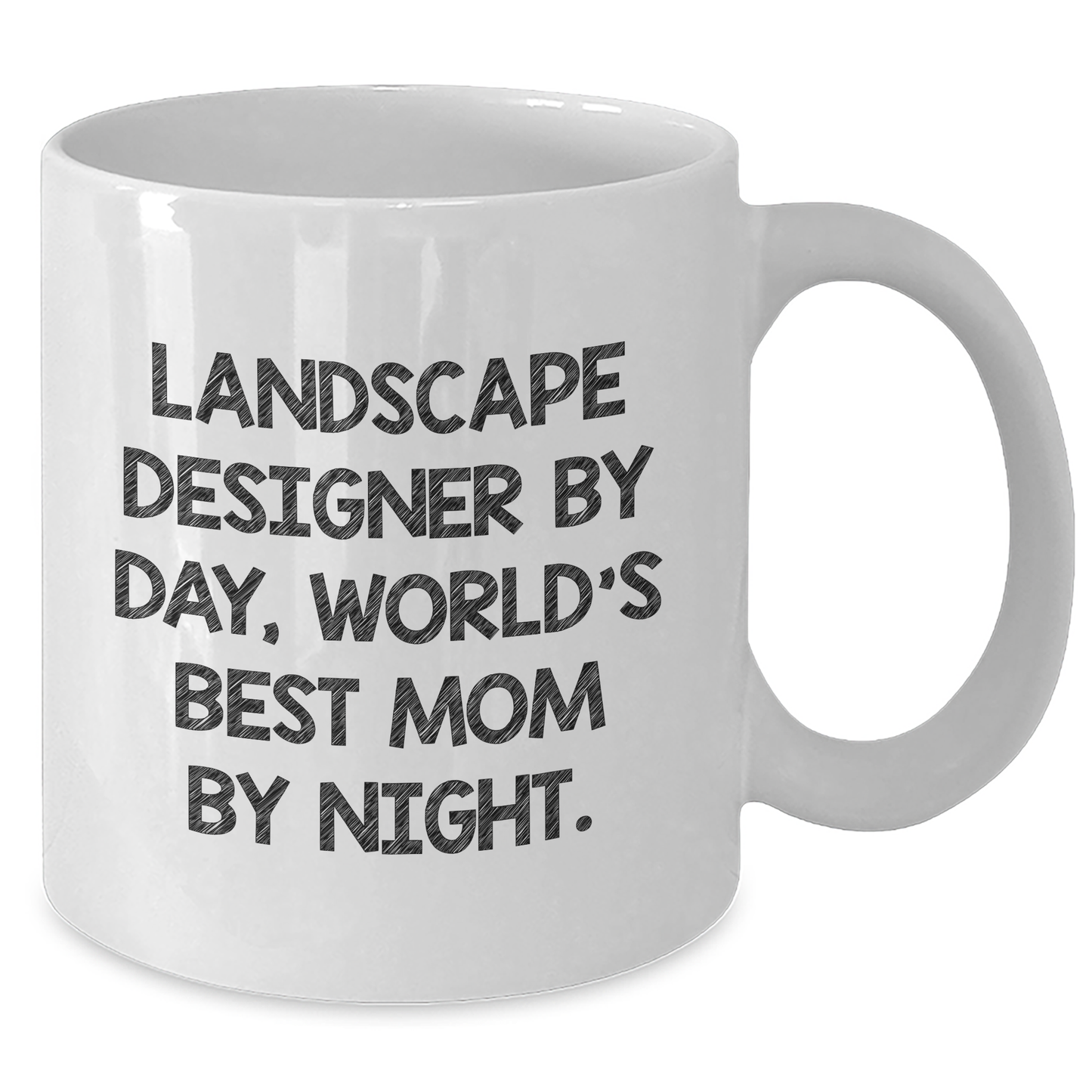 Funny Landscape Designer Gifts from Mom to World's Best Landscape Designer By Day, White Coffee Mug for Graduation - Additional