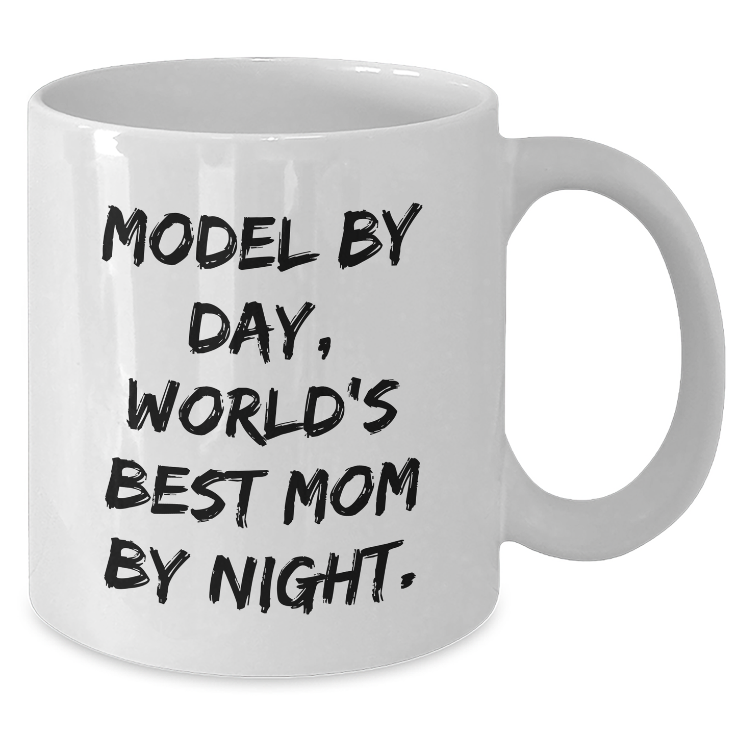 Model Gifts Funny White Coffee Mug For World's Best Mom By Day, Graduation Unique Gifts from Family - Additional