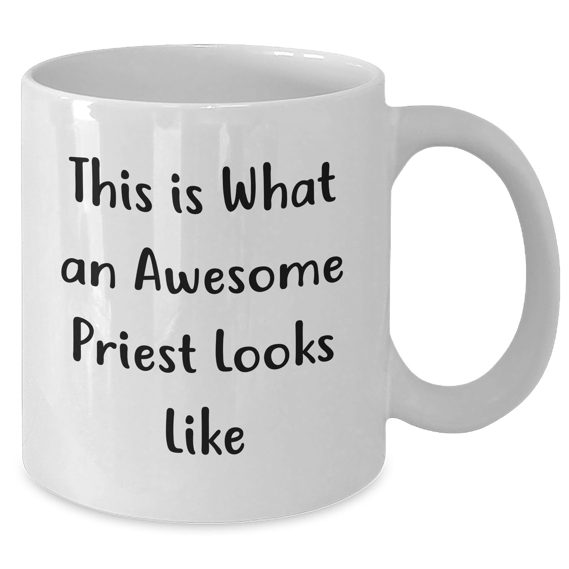 Funny Priest Gifts from Friends - This Is What An Awesome Priest Looks Like White Coffee Mug, Father's Day Unique Gifts for Men - Additional