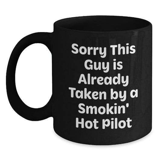 Pilot Gifts for Birthday Funny Quotes Black Coffee Mug from Friends, Perfect for Pilot Enthusiasts, Pilot Lovers, and Pilots - Main