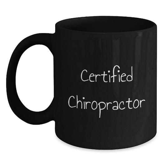 Funny Chiropractor Gifts from Friends for Birthday - 'You Crack Me Up' Black Coffee Mug - Main