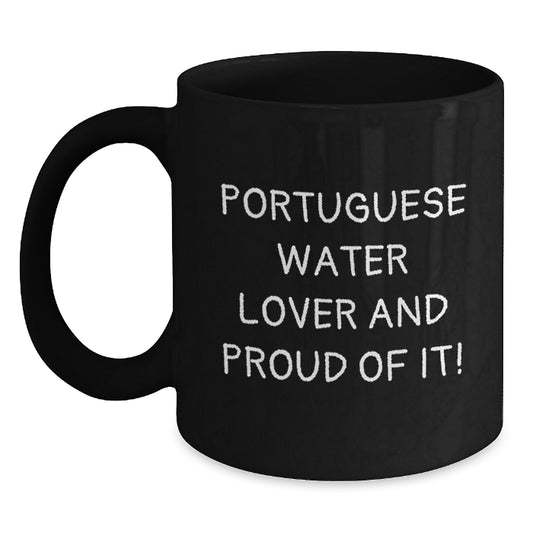 Portuguese Water Dog Lovers Funny Gifts from Friends Birthday Unique Mugs for Portuguese Water Dog Owners, Black Coffee Mug, 11oz or 15oz, Microwave and Dishwasher Safe - Main