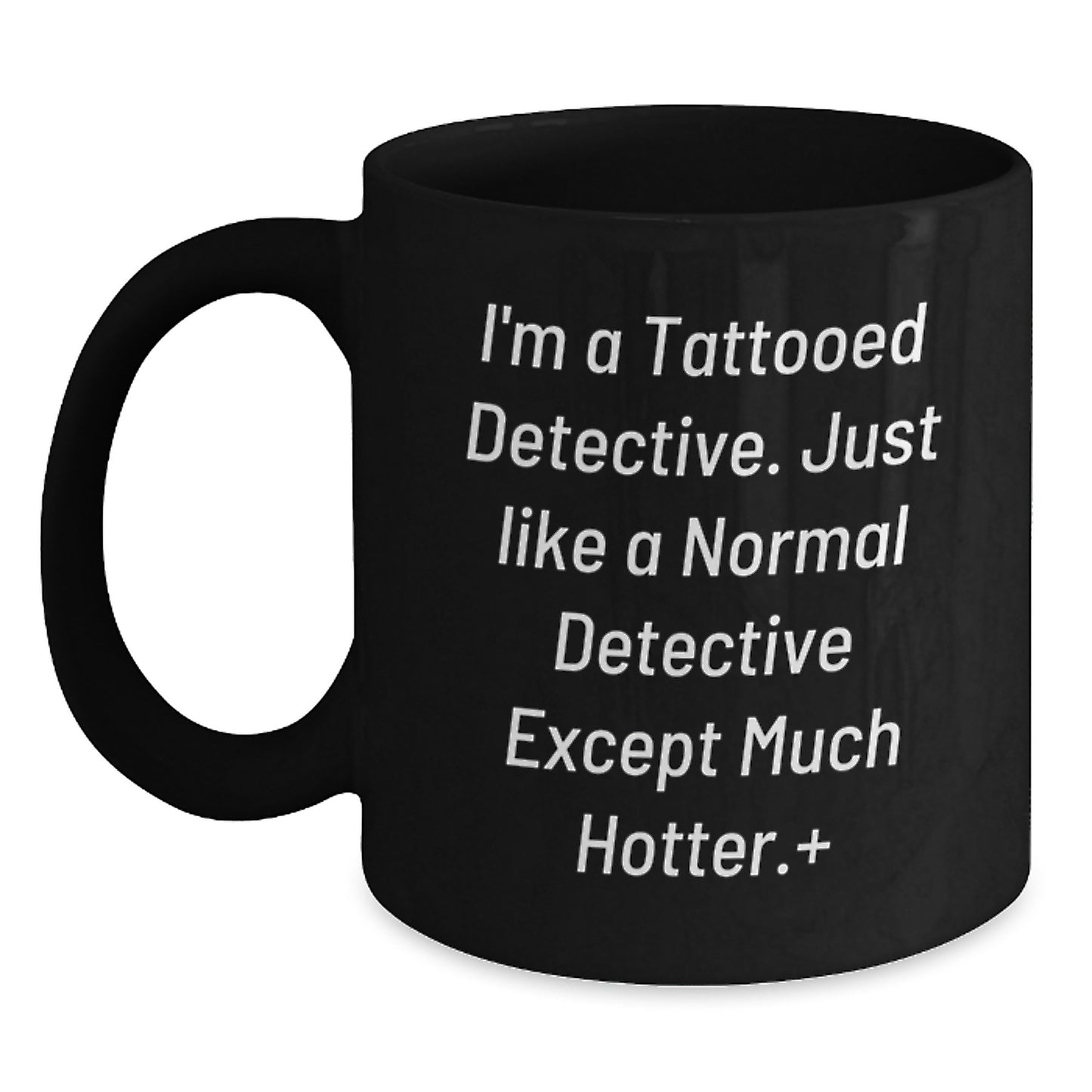 Funny Detective Gifts for Men from Friends, Unique Black Coffee Mug for Graduation - Main