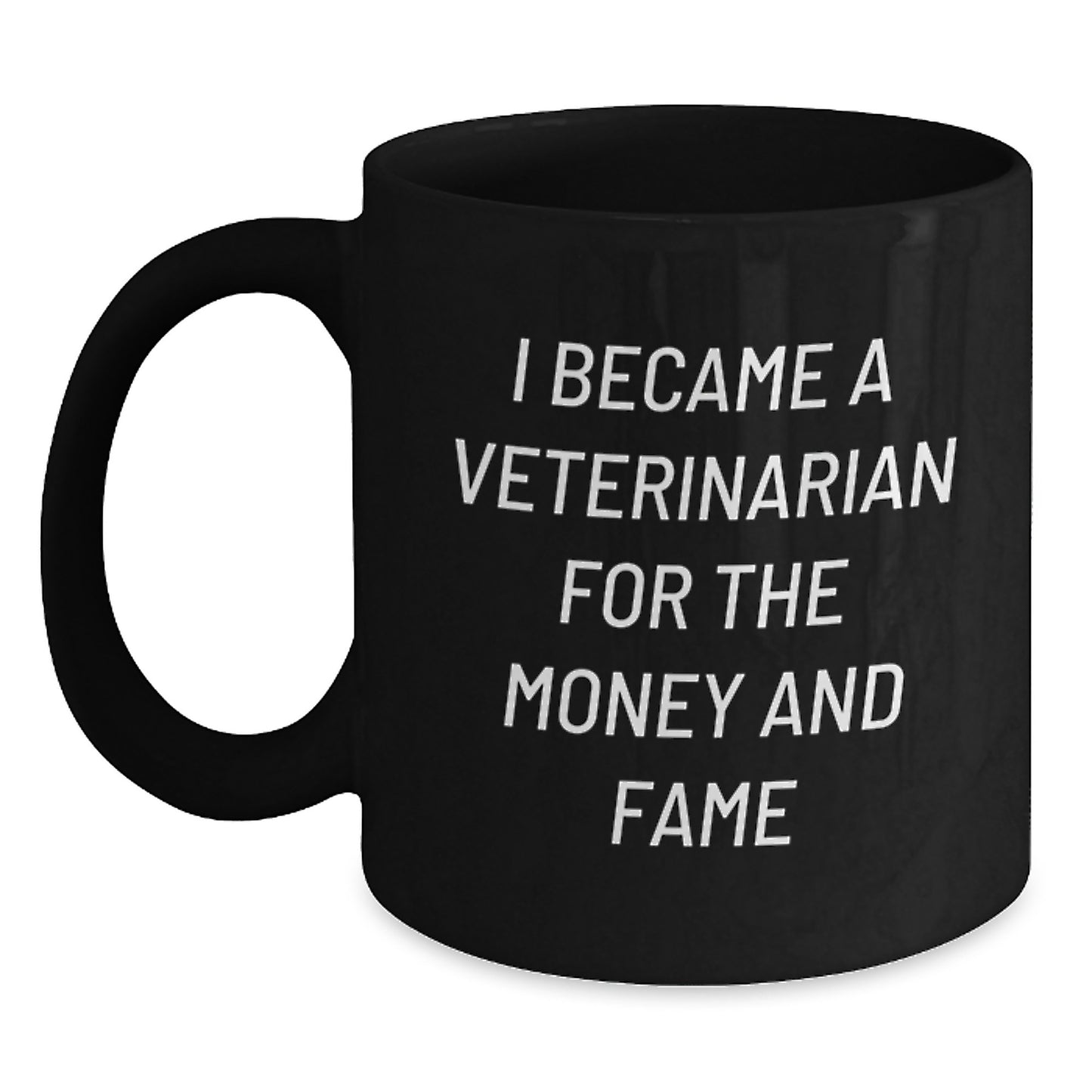 Veterinarian Humor Gifts, Funny Quote Black Coffee Mug, Birthday Unique Gifts from Friends, Gifts for Veterinarian - Main