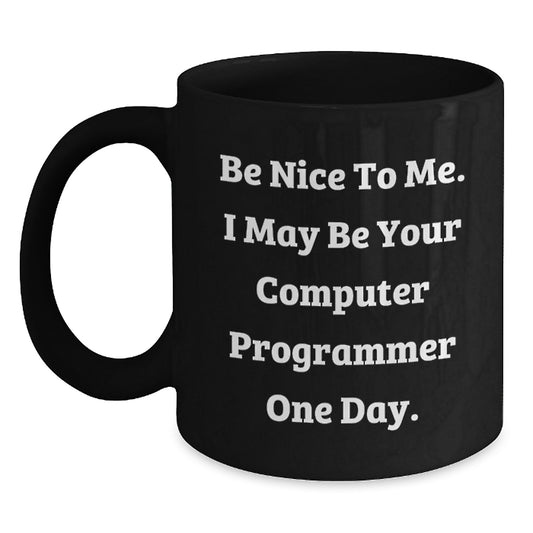 Computer Programmer Gifts, Funny Quote Black Coffee Mug, Graduation Unique Gifts from Friends, Coworkers, or Family - Main