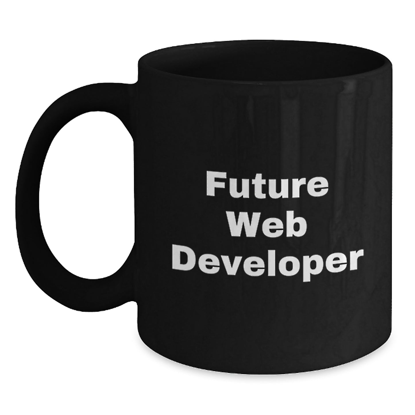 Funny Future Web Developer Black Coffee Mug Gifts from Friends for Men, Web Developer Birthday Unique Gifts - Main