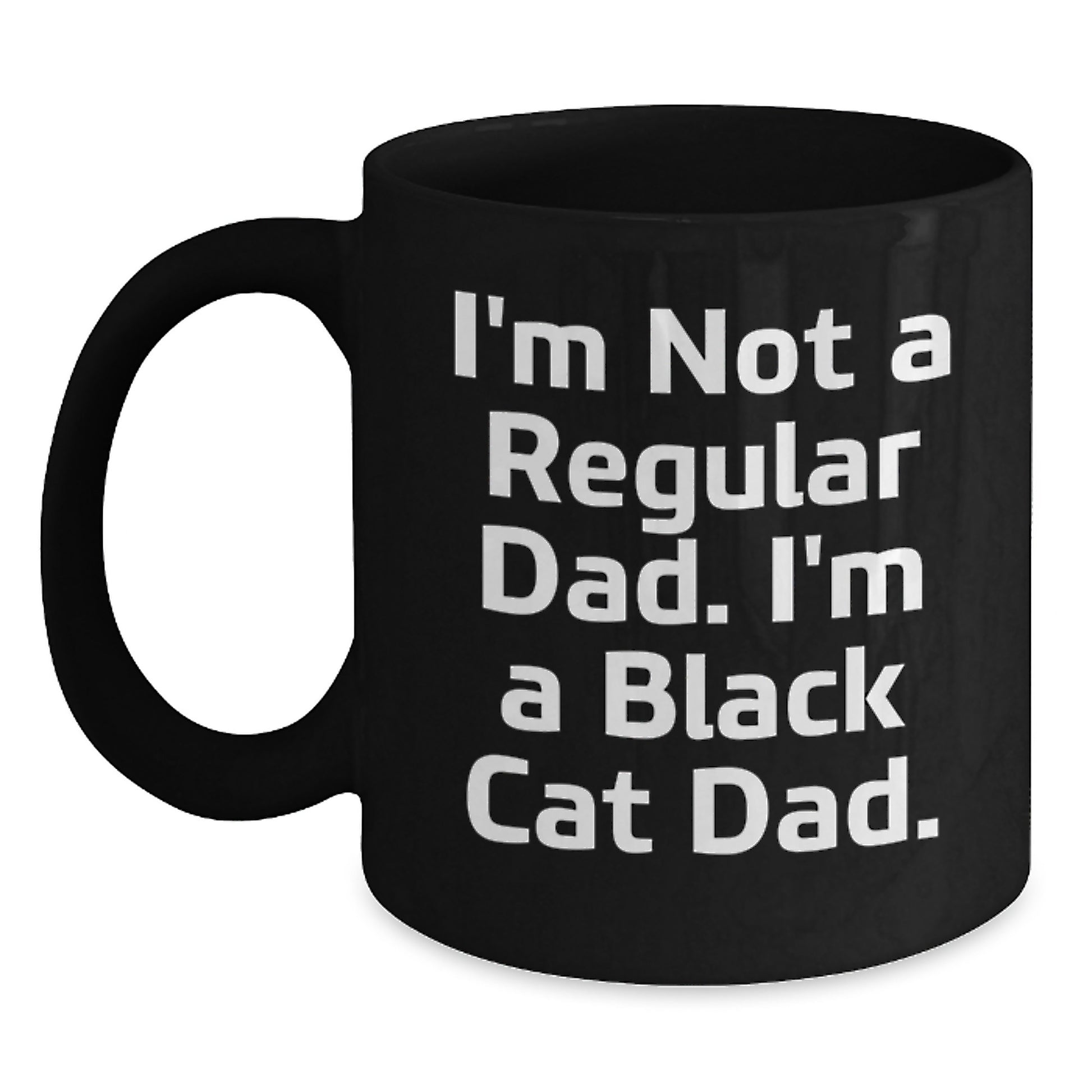 Funny Black Cat Dad Gifts for Graduation Unique Black Coffee Mugs from Men to Friends - Main