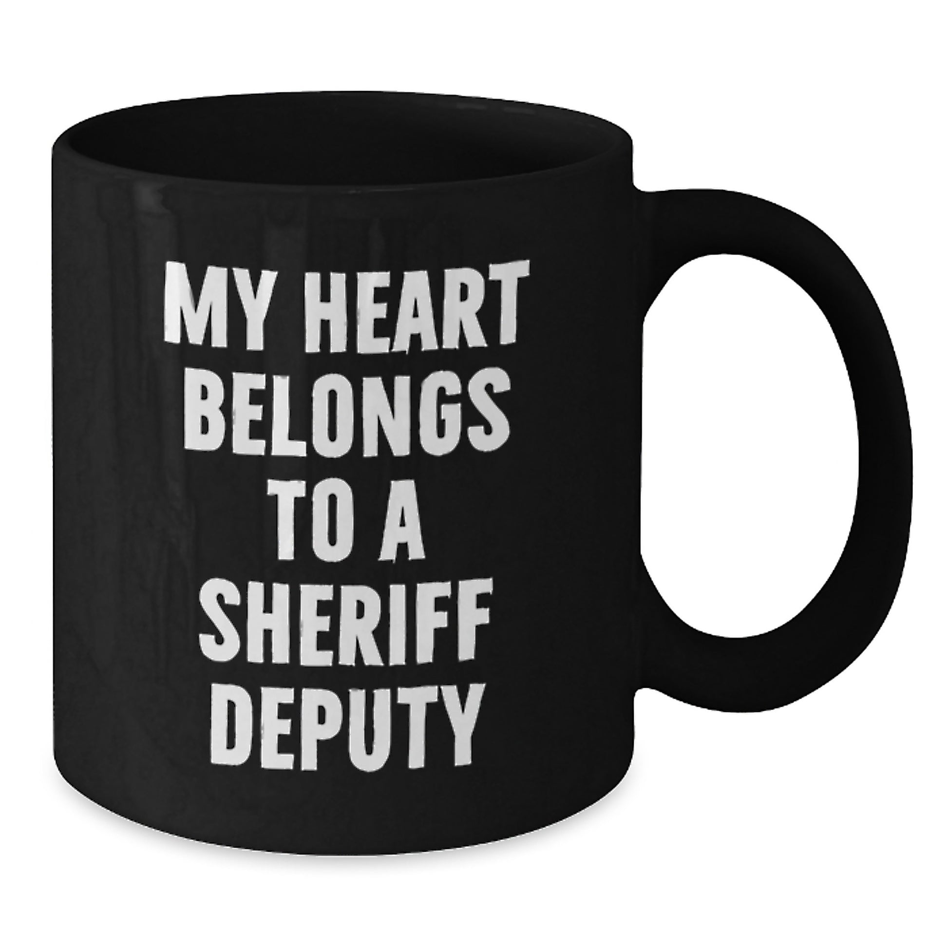 Funny Sheriff Deputy Quotes Gifts from Friends to Sheriff Deputy Black Coffee Mugs for Graduation - Additional