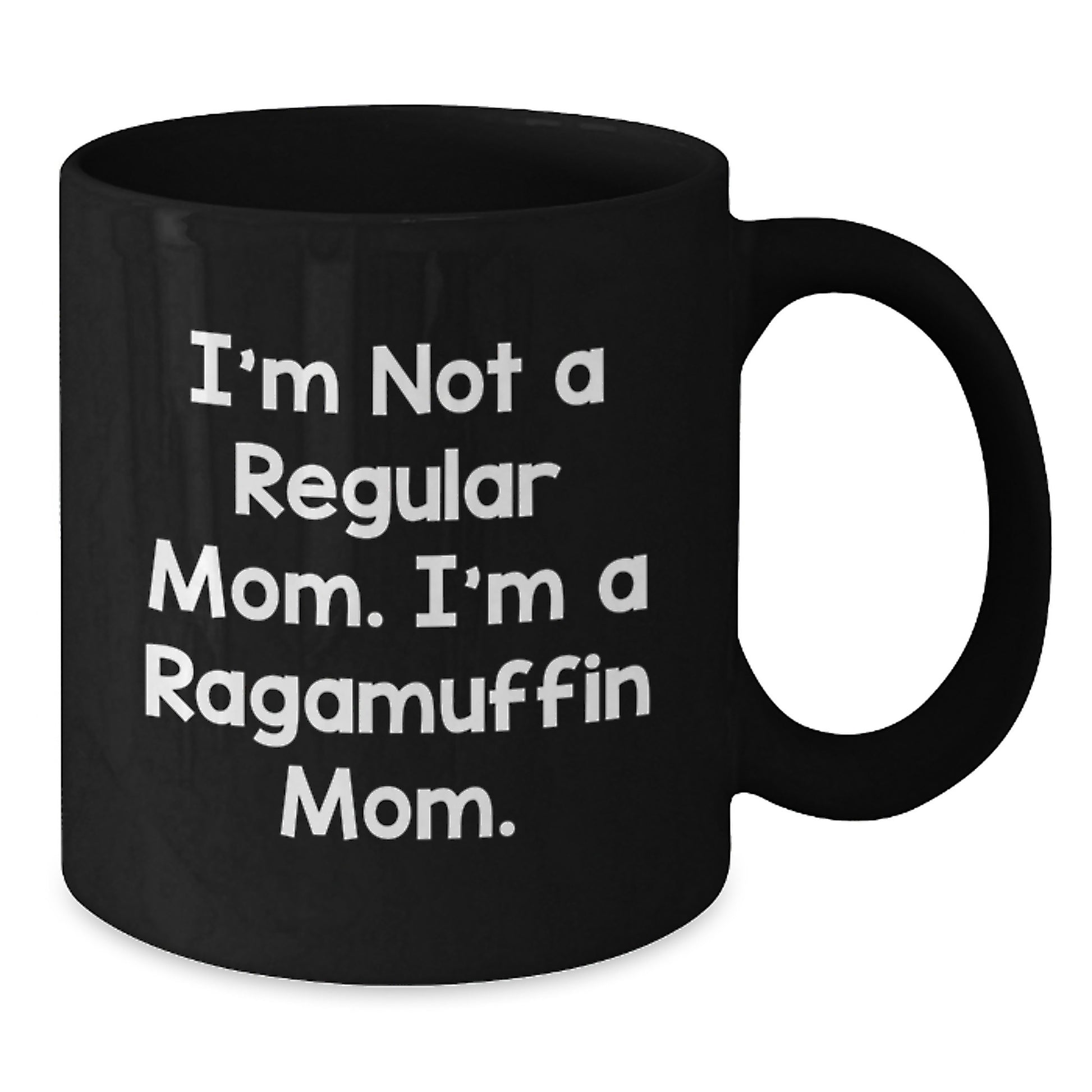 Ragamuffin Cat Lovers Gifts from Mom to Daughter, Funny Inspirational Quote, Black Coffee Mug for Graduation Celebrations - Additional
