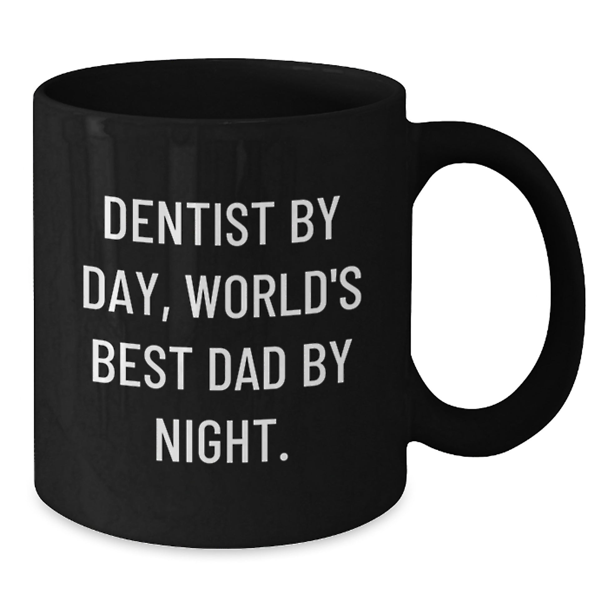 Dentist Humor Gifts for Him, Funny Dad Mug, 'Dentist By Day, World's Best Dad By Night.' Graduation Unique Gifts from Family, Friends or Coworkers - Additional