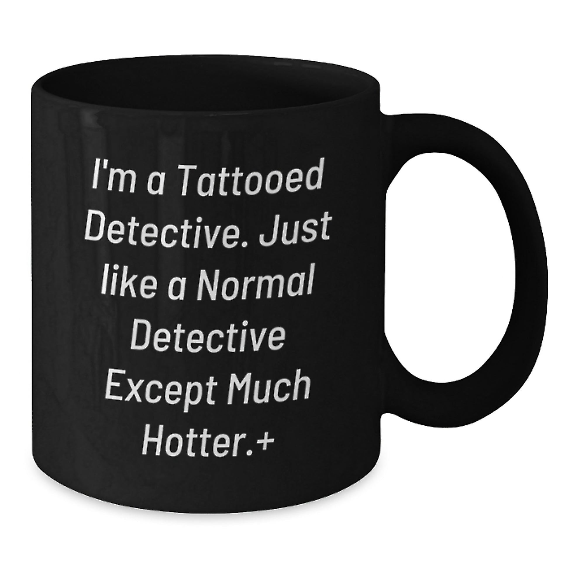 Funny Detective Gifts for Men from Friends, Unique Black Coffee Mug for Graduation - Additional