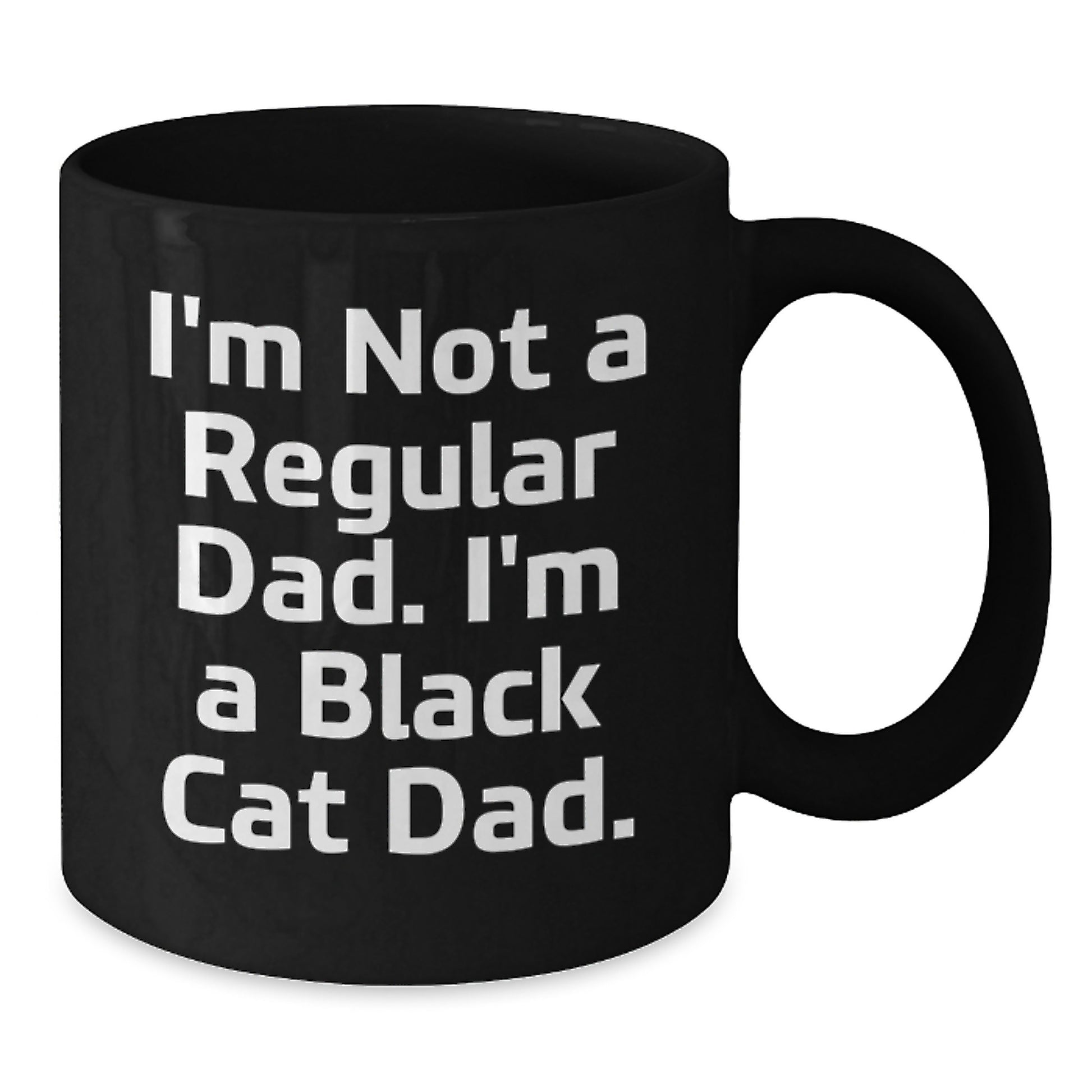 Funny Black Cat Dad Gifts for Graduation Unique Black Coffee Mugs from Men to Friends - Additional