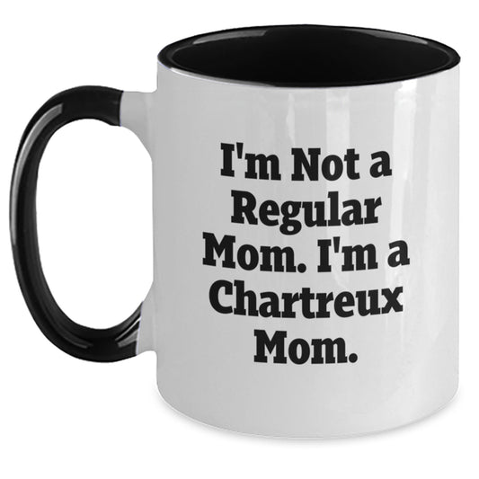Funny Chartreux Cat Mom Gifts for Graduation - Two Tone Coffee Mug from Mom to Chartreux Cat Lover - Main