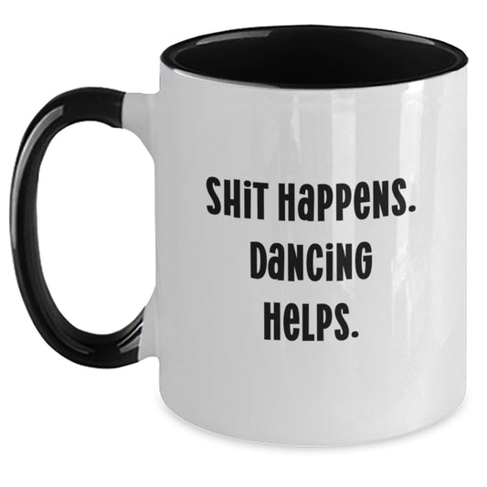 Dancing Gifts from Friends - Funny Two Tone Coffee Mug for Graduation - Main