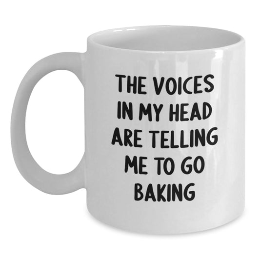 Funny Baking Quotes, Gifts for Baking Enthusiasts, White Coffee Mug from Friends, Unique Graduation Gifts - Main