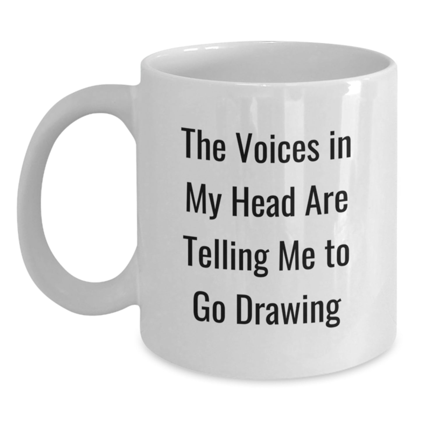 Funny Drawing Gifts for Her from Friends, Cute White Coffee Mug for Graduation - Main