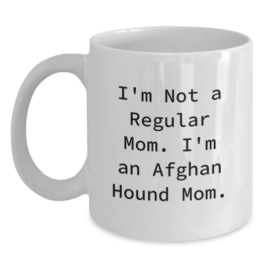 Funny Afghan Hound Dog Mom Gifts from Mom - For Afghan Hound Dog Lovers, Graduation Unique Gifts for Him/Her, White Coffee Mug, 11oz or 15oz Capacity, Microwave and Dishwasher Safe - Main