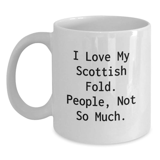 Funny Scottish Fold Cat Lovers Gifts from Family Friends Coworkers to Scottish Fold Cat Enthusiasts, White Coffee Mug for Graduation Unique Gifts - Main