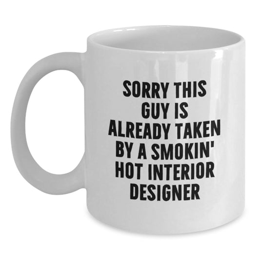 Funny Interior Designer White Coffee Mug Gifts from Friends for Her Birthday - Main