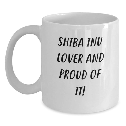 Shiba Inu Dog Lover Gifts from Friends and Family, Funny White Coffee Mug for Birthday - Main