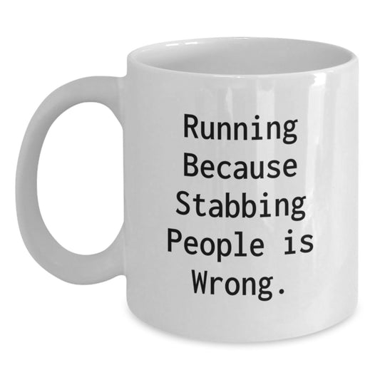 Funny Running Quotes White Coffee Mug for Graduation Gifts from Friends and Family, Inspirational Running Gifts for Running Women and Men - Main
