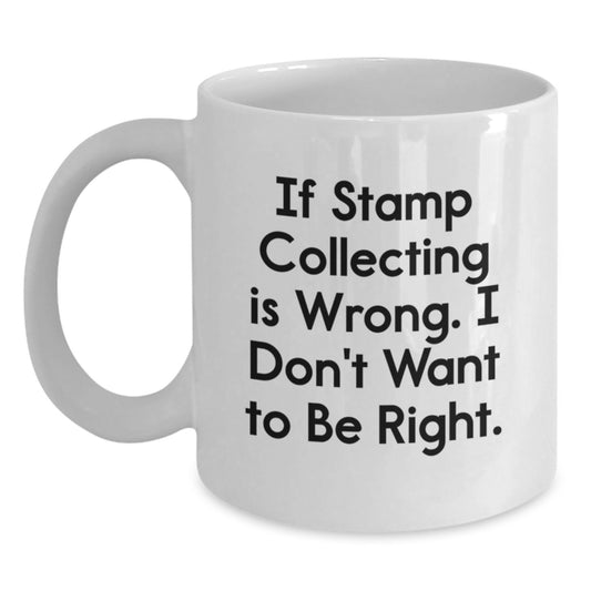 Funny Stamp Collecting Mug for Stamp Enthusiasts, Gifts from Friends or Family, 11oz or 15oz White Coffee Mug - Main