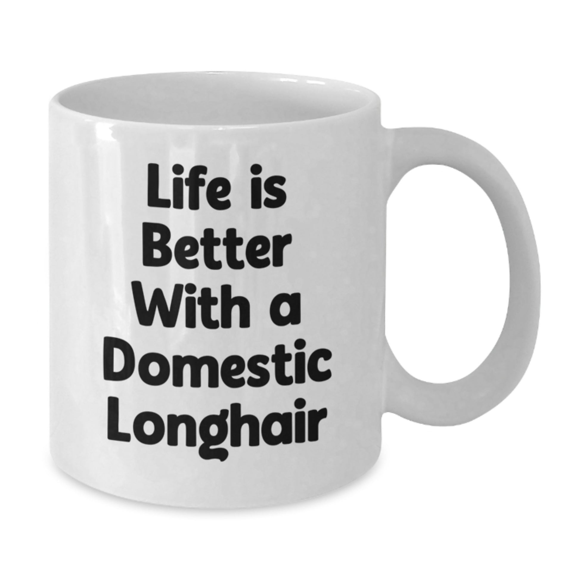 Funny Domestic Longhair Cat Gifts from Friends for Graduation Unique Gifts - White Coffee Mug - Additional