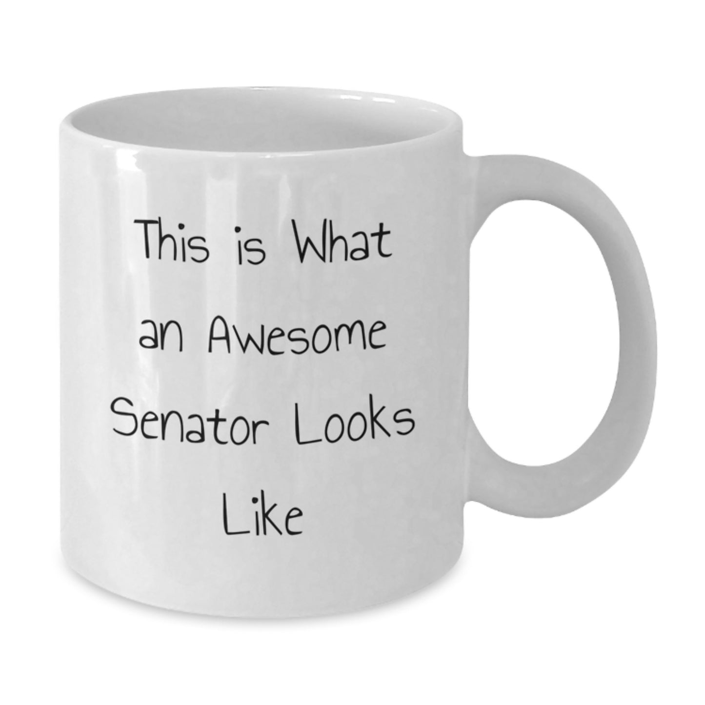 Senator Gifts, Funny Quote White Coffee Mug, Birthday Unique Gifts from Friends, Awesome Senator Looks Like - Additional