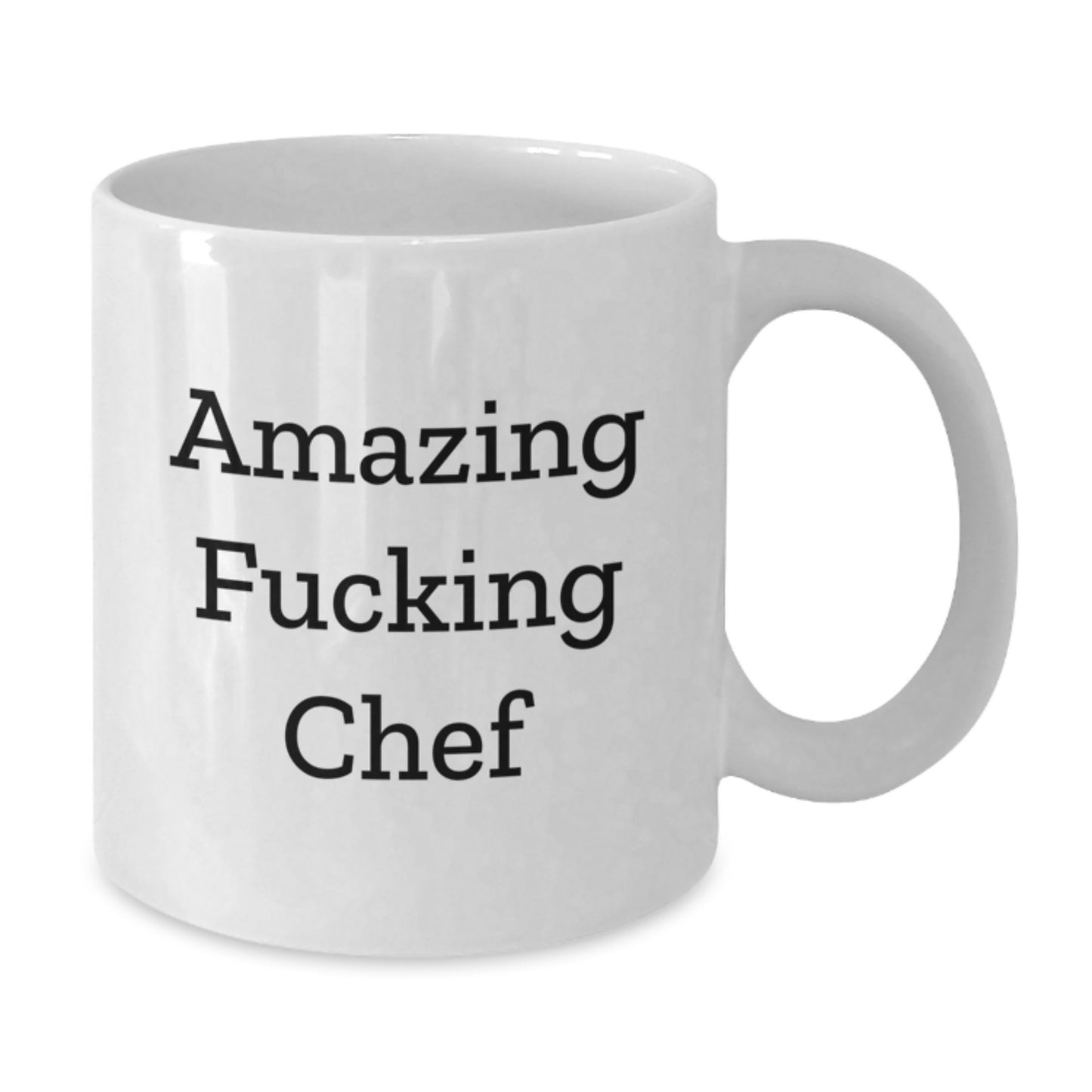 Funny Chef Gifts for Men from Friends, Amazing 'F--king' Chef White Coffee Mug, 11oz or 15oz - Additional