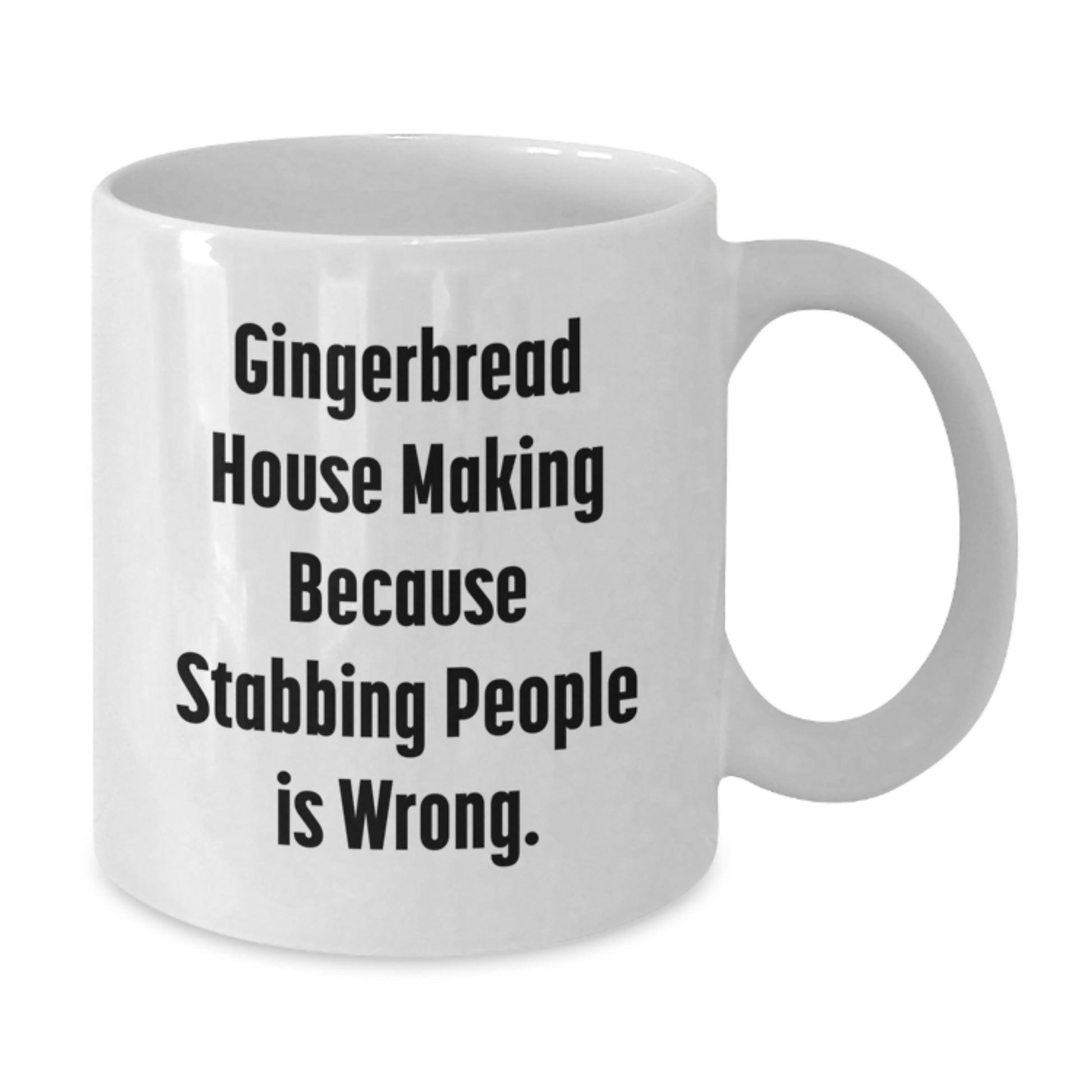 Funny Gingerbread House Making Gifts from Friends to Family, White Coffee Mug for Graduation - Additional
