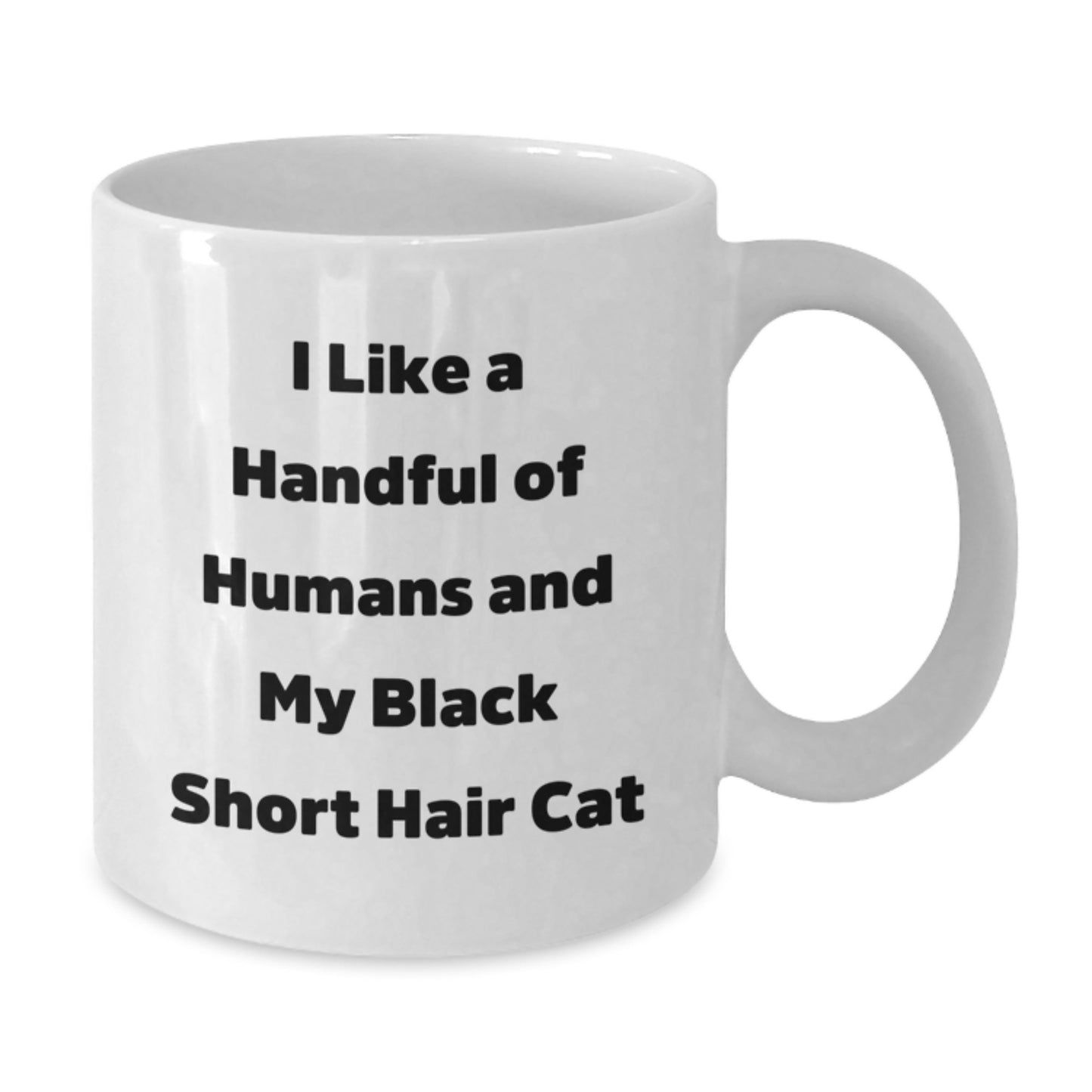 Funny Black Short Hair Cat Lovers Gifts from Family to Graduating Friends and Coworkers, White Coffee Mug - Additional